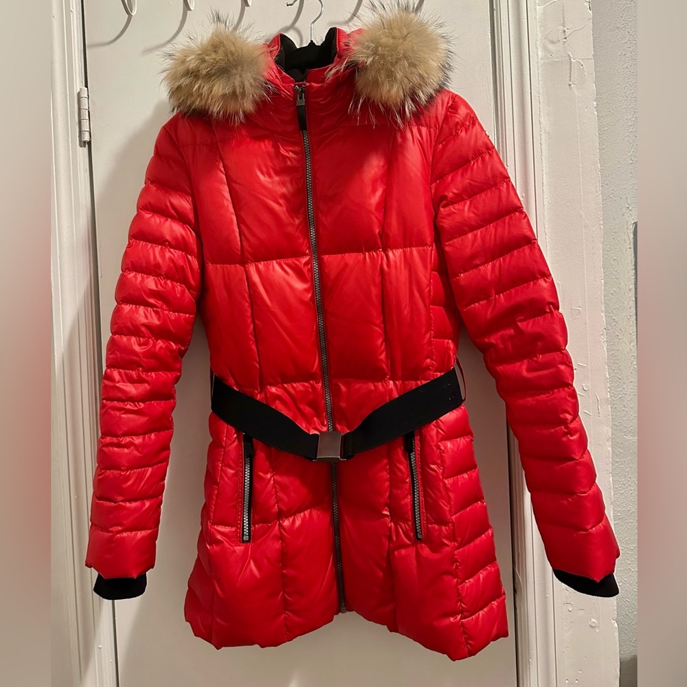 COPY - Marc New York Allison Belted Fur Trim Puffer Coat